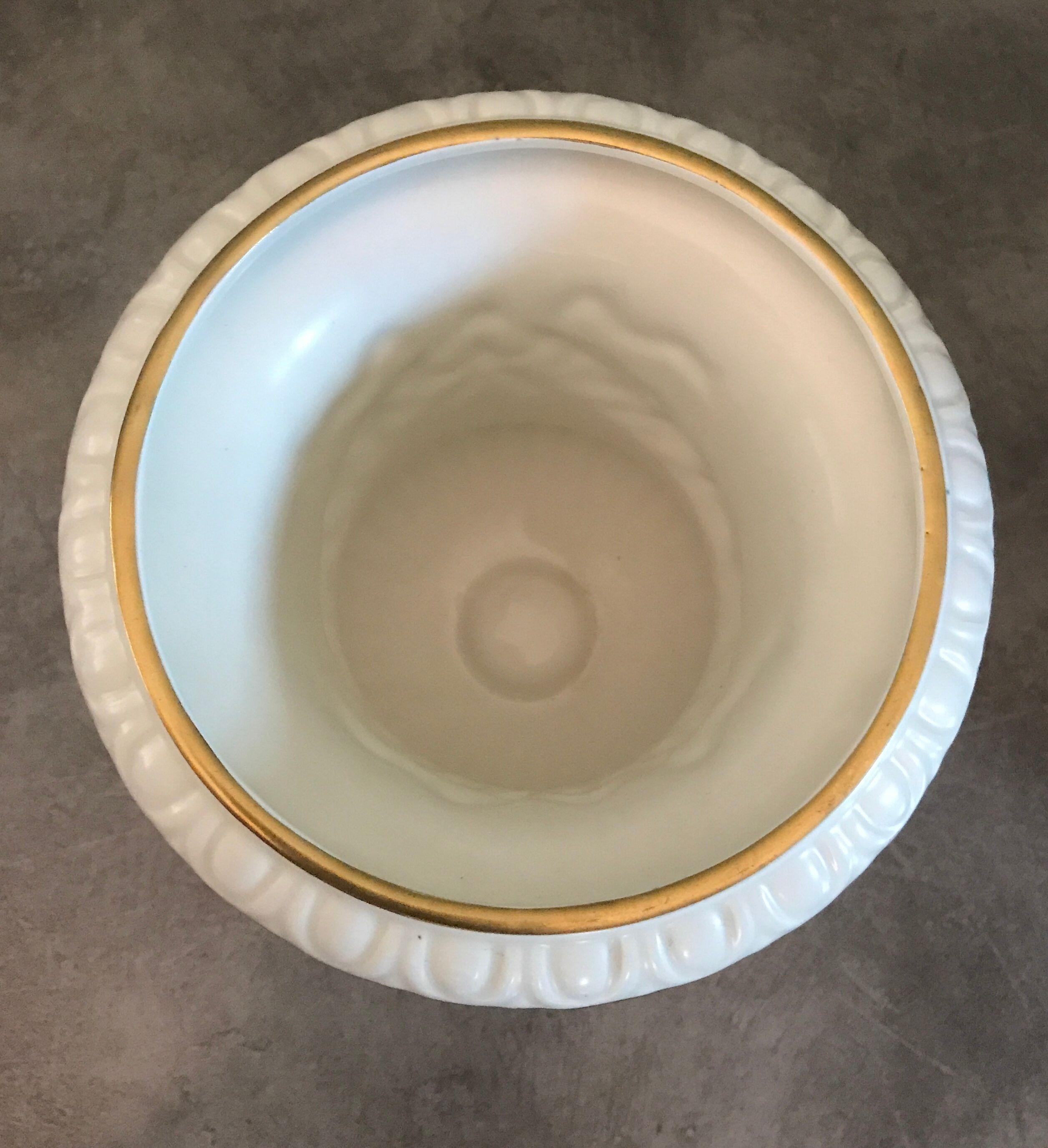 Medici VASE in enamelled earthenware with floral frieze decoration, signed and numbered