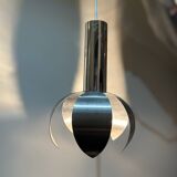 chrome and brushed steel pendant light