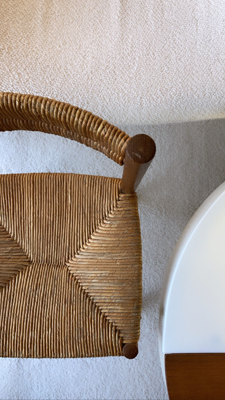 Pair chair child straw design 1950/1960