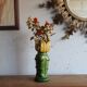 Vase ancien fleur en barbotine