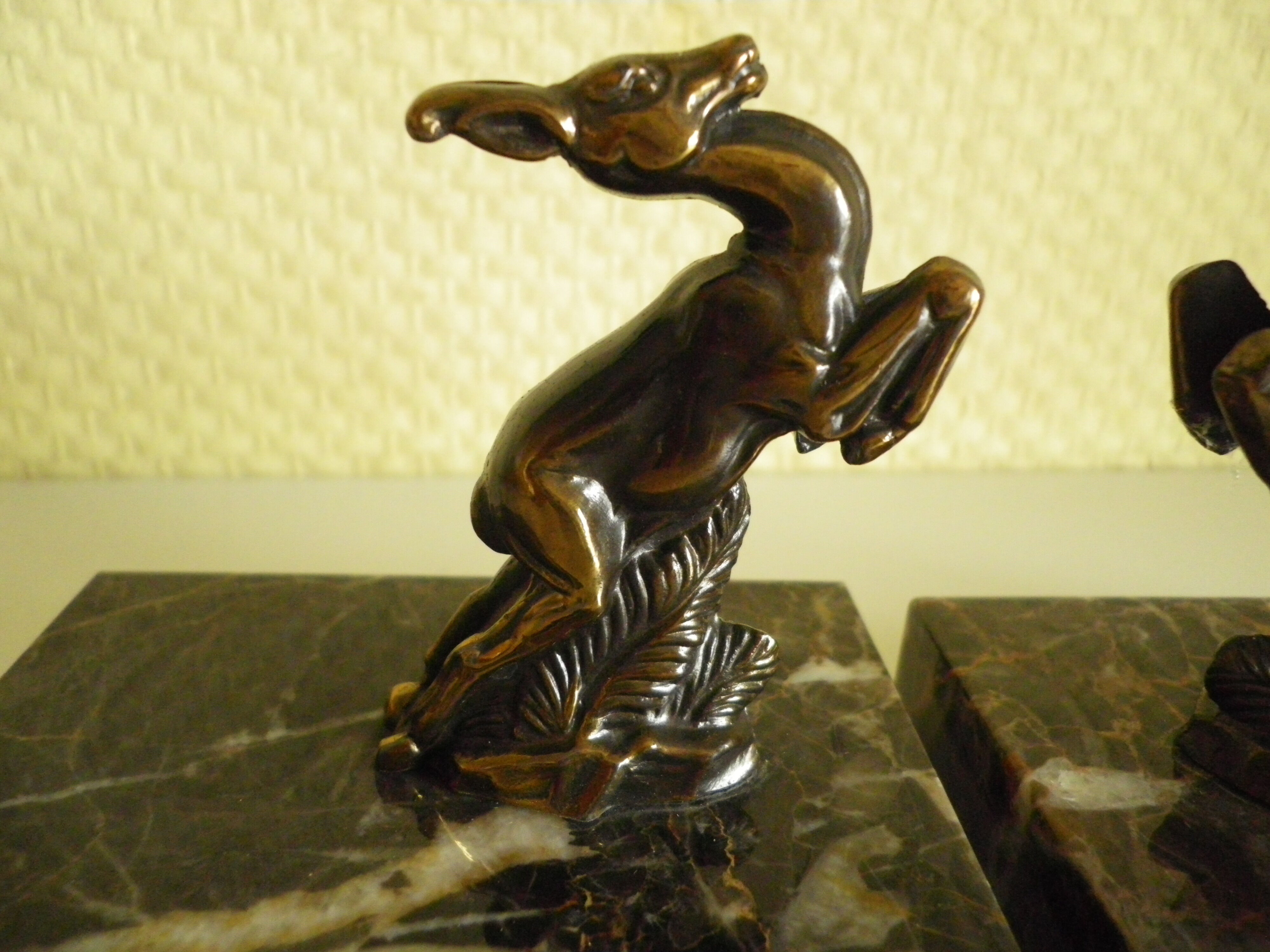 Bookend with antelopes