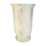 Glass vase with satin stripes