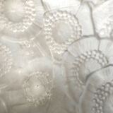 Art Deco pendant lamp, pressed glass basin, molded