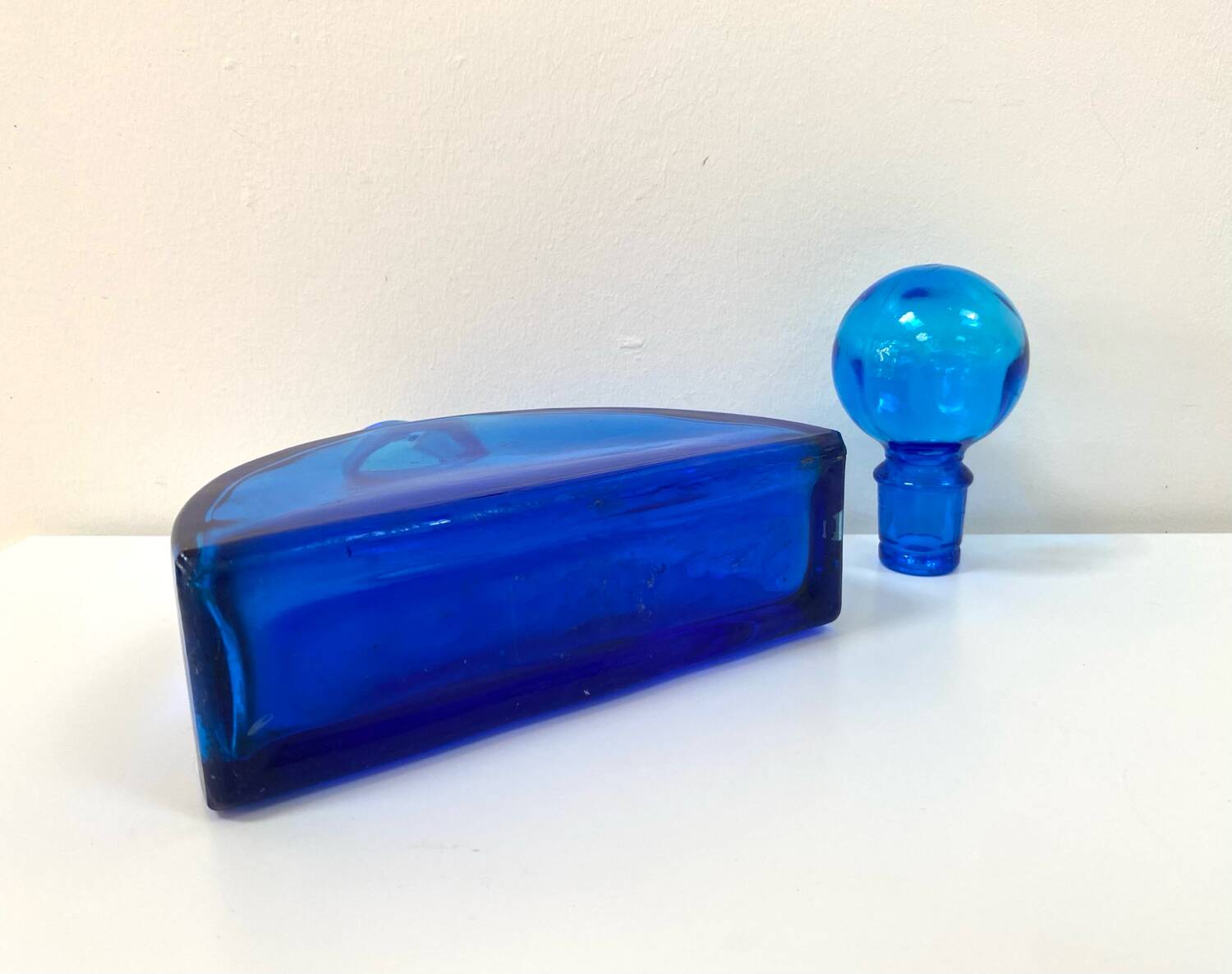Antique XL bottle / Cobalt blue glass vase