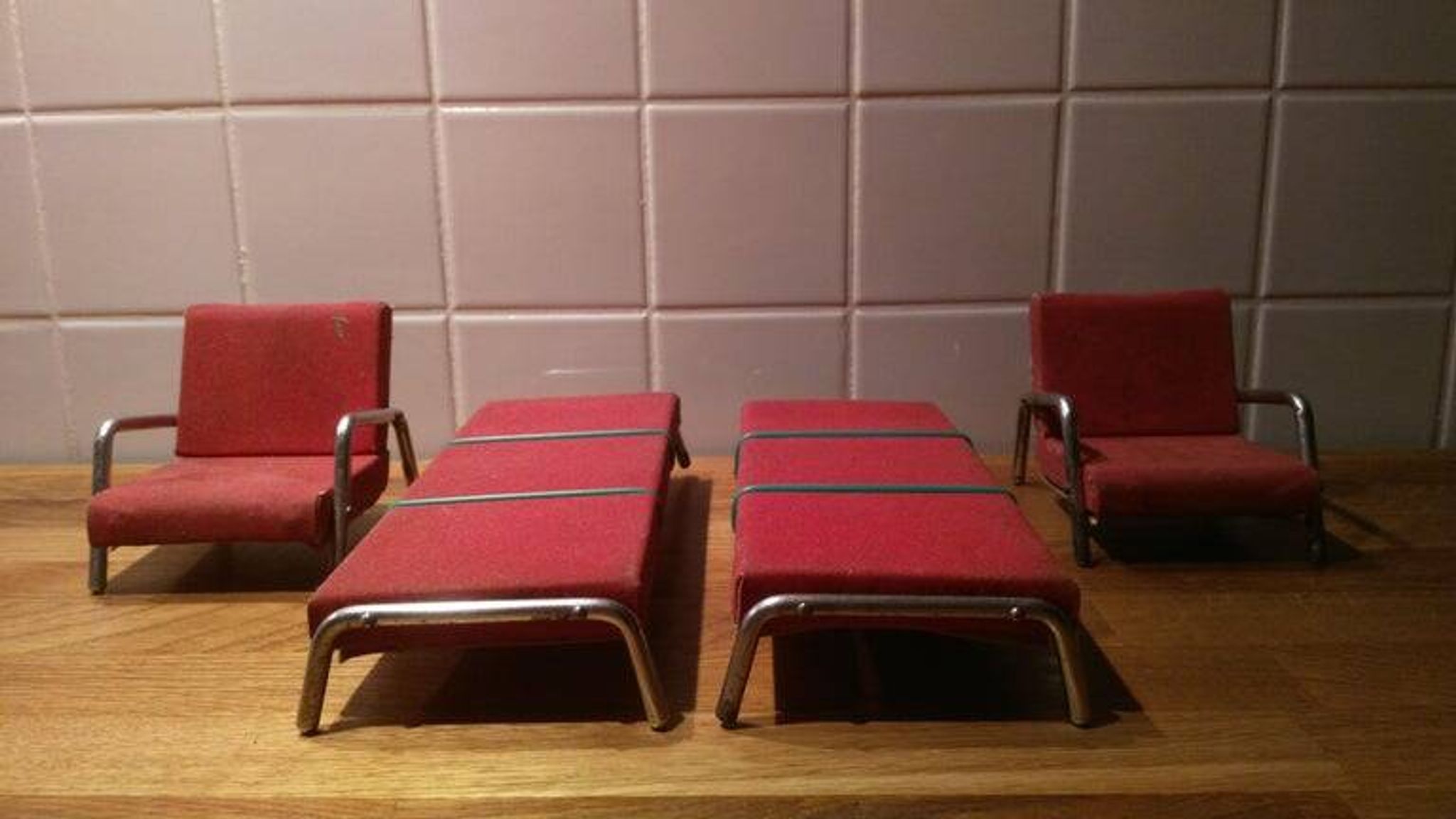 Small Set of Bauhaus Chrome Furniture for Children, 1940s