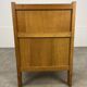 50s wooden cross-braced bedside table