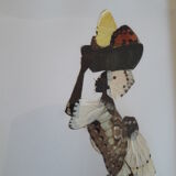 Butterfly wings painting with African women motif