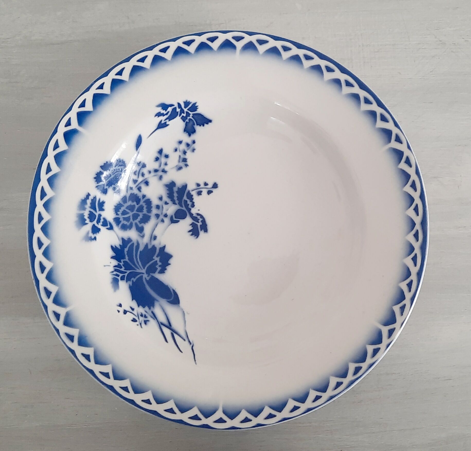 Plates hollows earthenware old Digoin Sarreguemines - model annick - vintage
