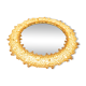 Spectacular backlit mirror in gilded brass and crystal glass by Palwa, Germany.