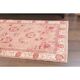 Vintage Turkish Oushak Handmade Wool Cotton Pink Area Rug 115x211