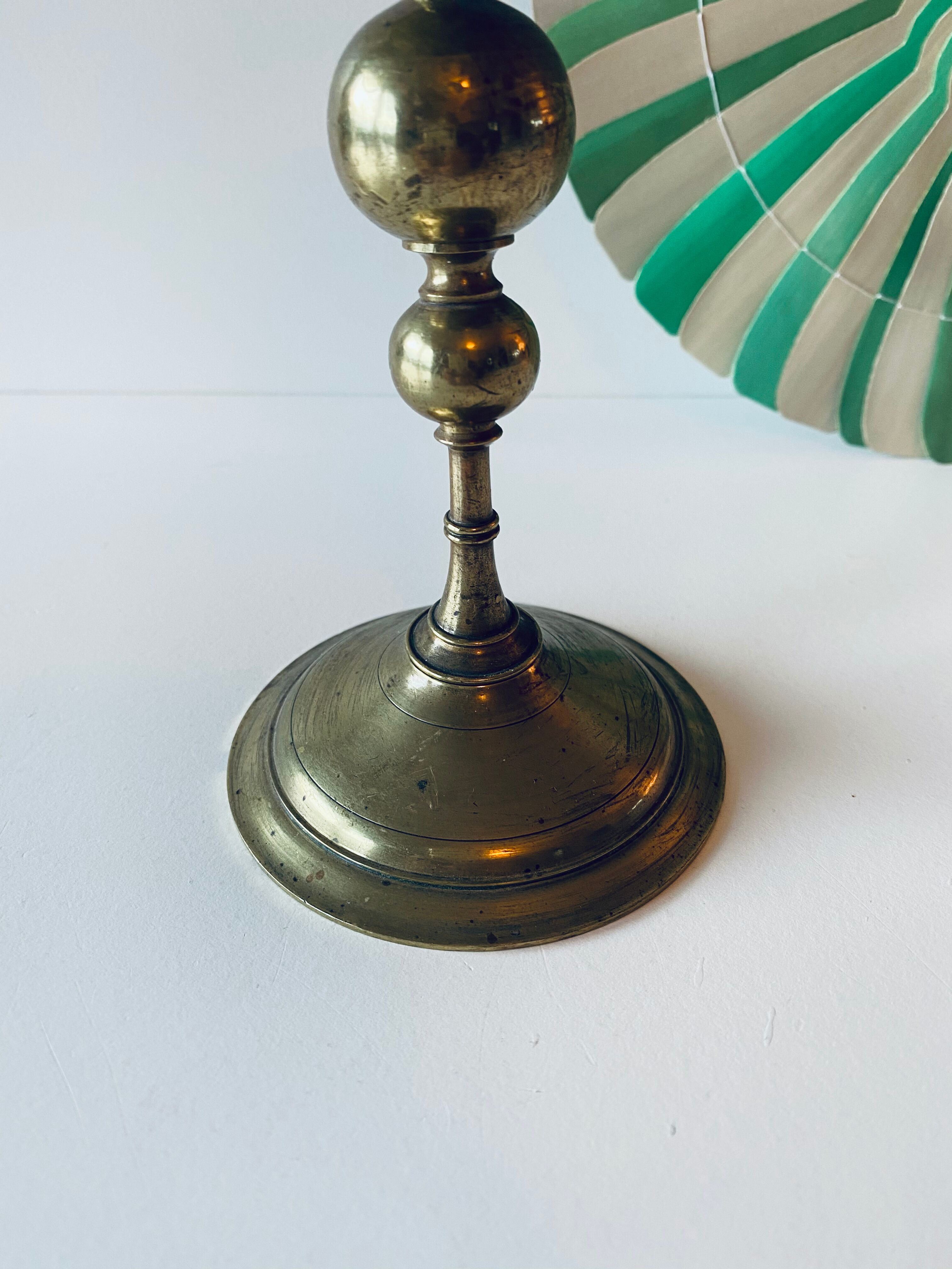 Brass ball bougeoir
