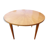 Table ronde marqueterie étoile avec allonges