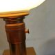 Art Deco Lamp Attributed to Paul Dupré Lafon / Se Killier and Parch Leather