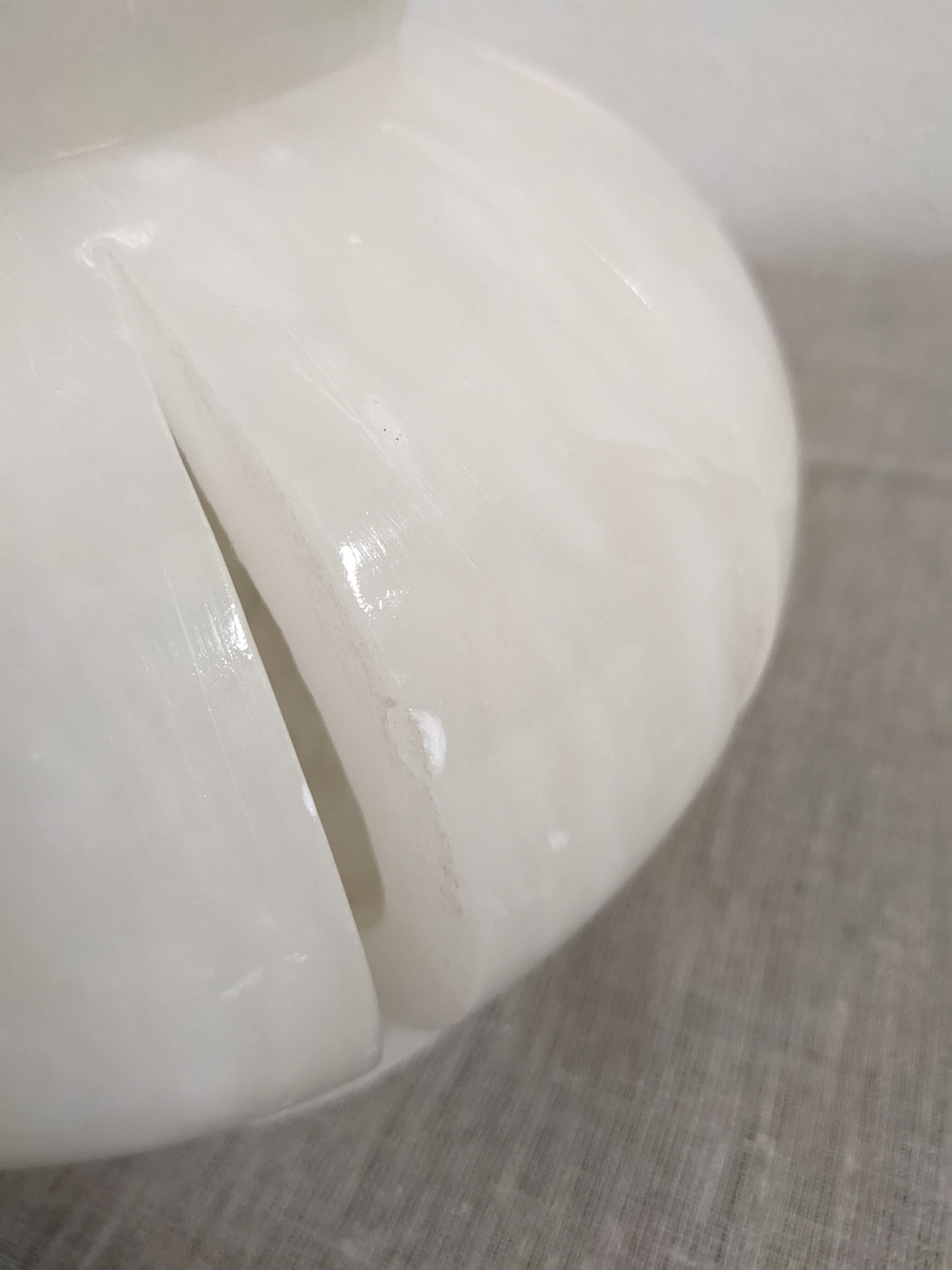 Alabaster ball lamp from the 60s/70s