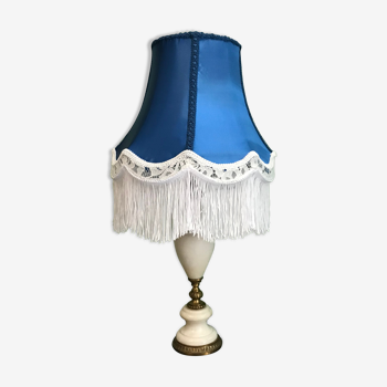 Lampe bleue style victorien