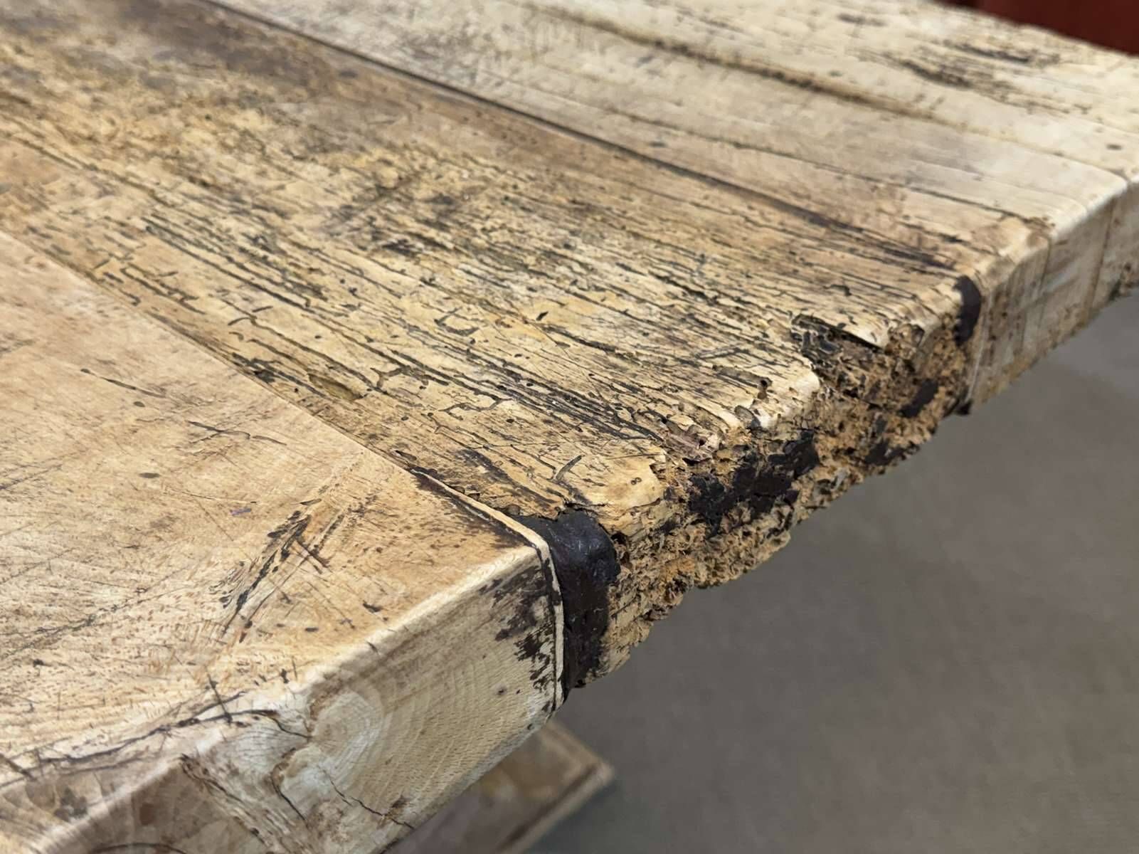 Table monastère en chêne brut XIXème