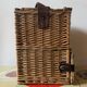 Vintage Flamingo Wicker Picnic Basket