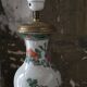 Ceramic and bronze lamp, 19th century.
