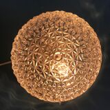 Plafonnier rond en verre ciselé