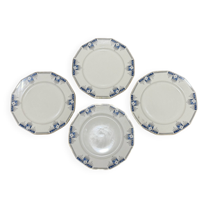 4 superbes et rares assiettes