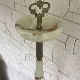 Onyx and brass ashtray