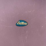 Vintage 1960s witch's eye mirror, turquoise velvet, sunburst effect - 24 x 54 cm