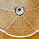 Suspension rotin vintage fleur