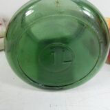 Vintage glass green can-din jar by l'ideale
