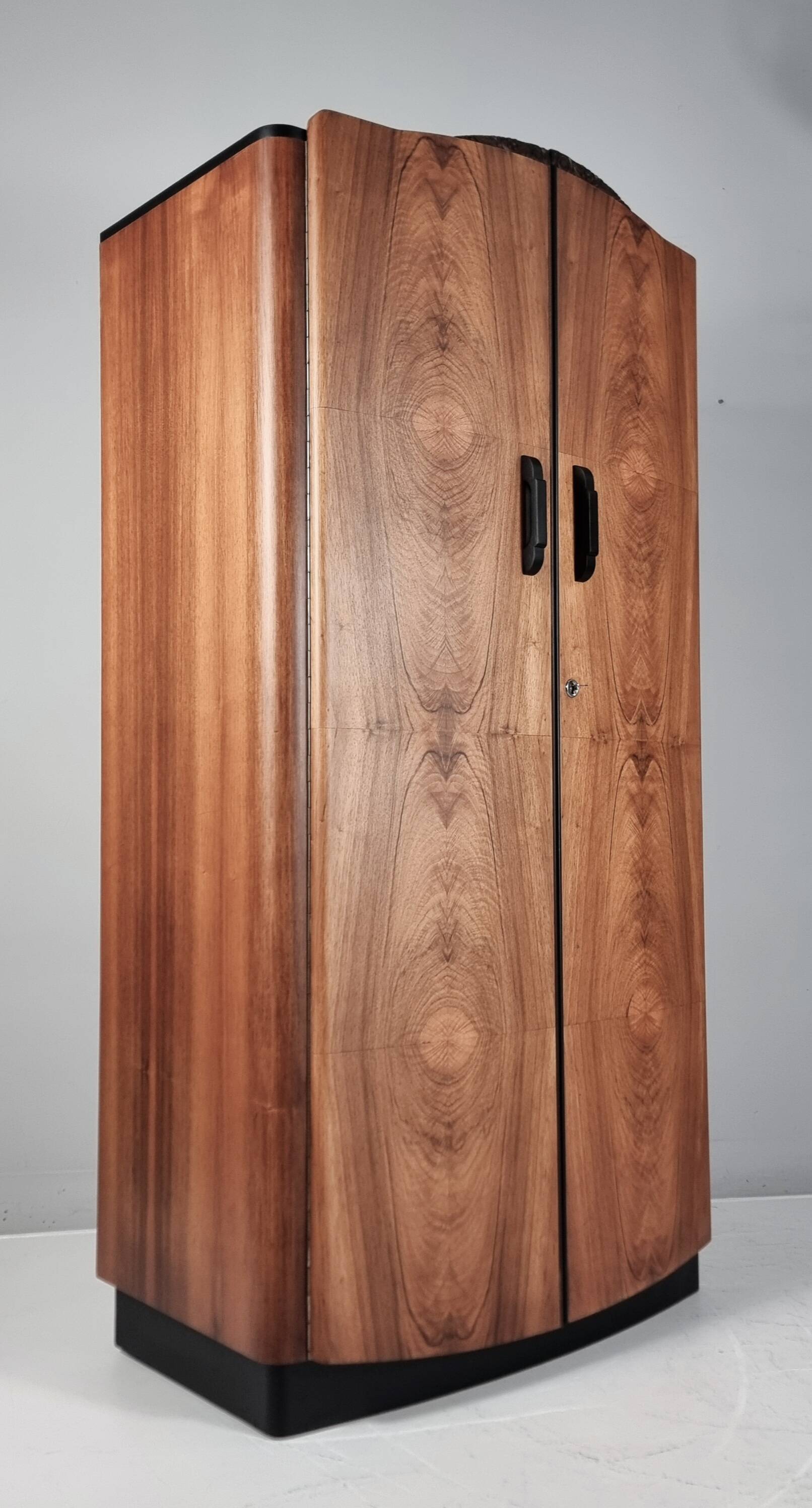 Art Deco Walnut Wardrobe, 1970s
