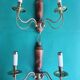 Pair of large antique candlestick wall sconces
