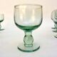 Set de 8 verres vintage vert d'eau