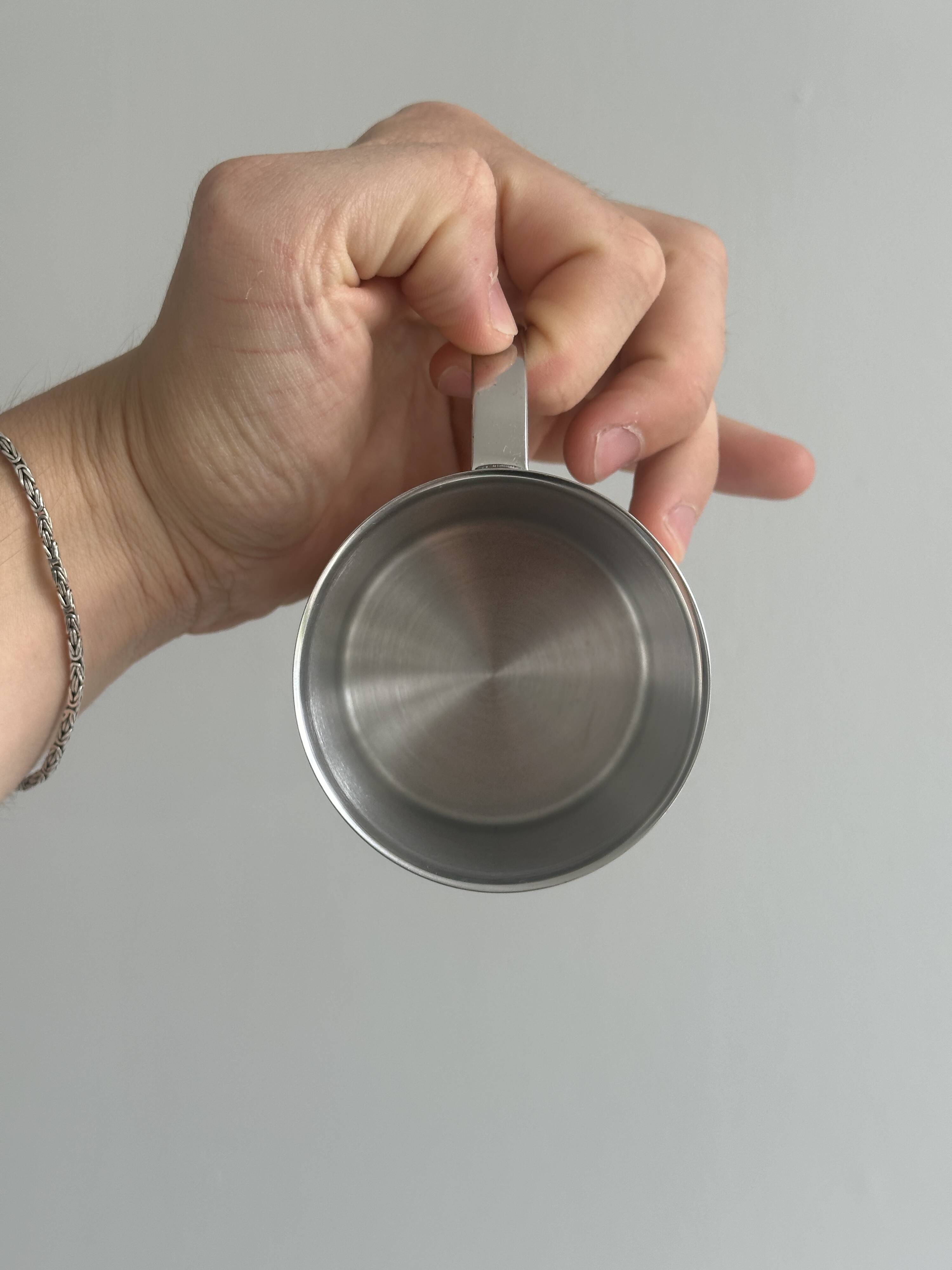 Set of 4 stainless steel cups