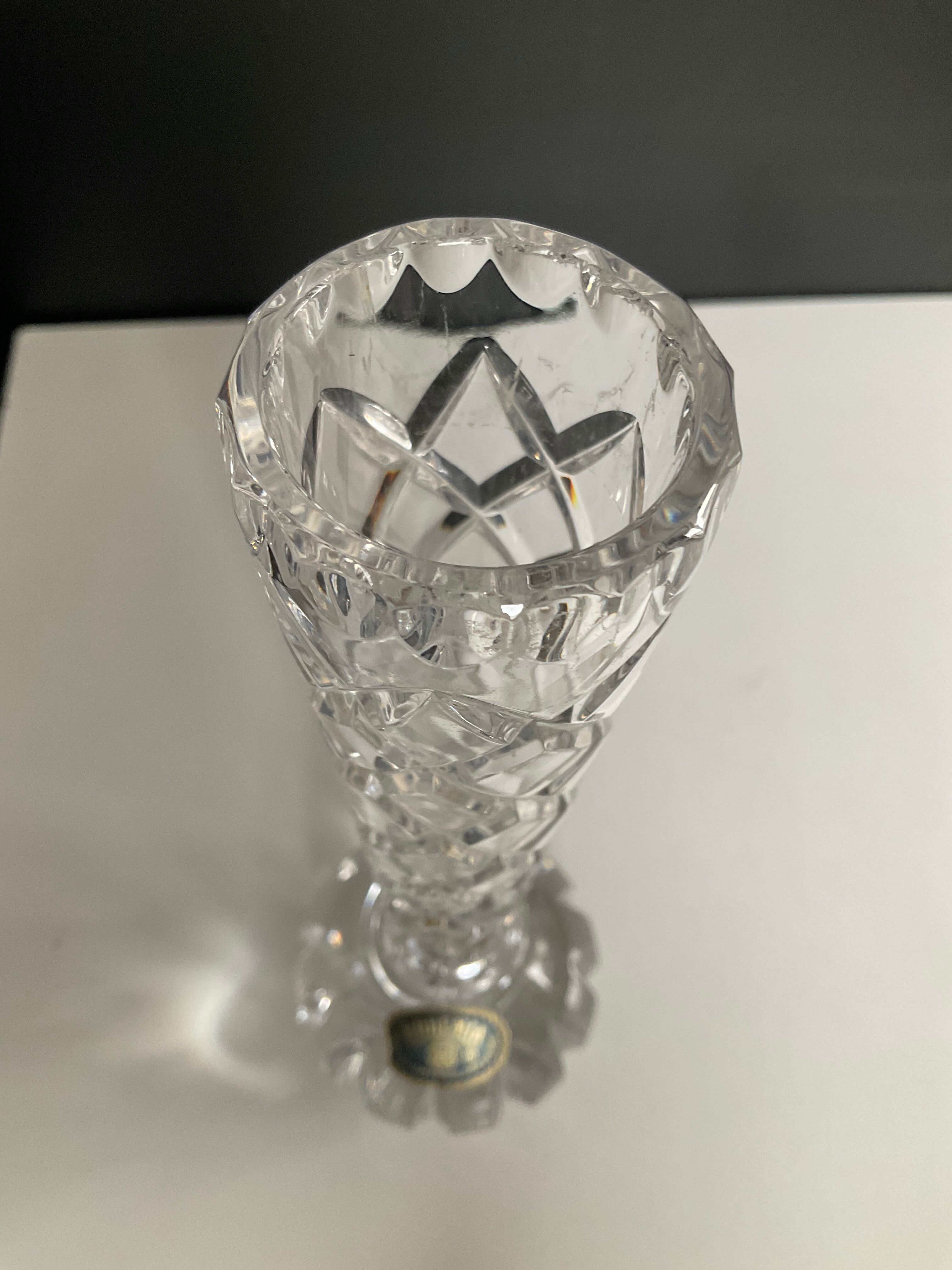 Vintage single-stem vase in Bohemian crystal