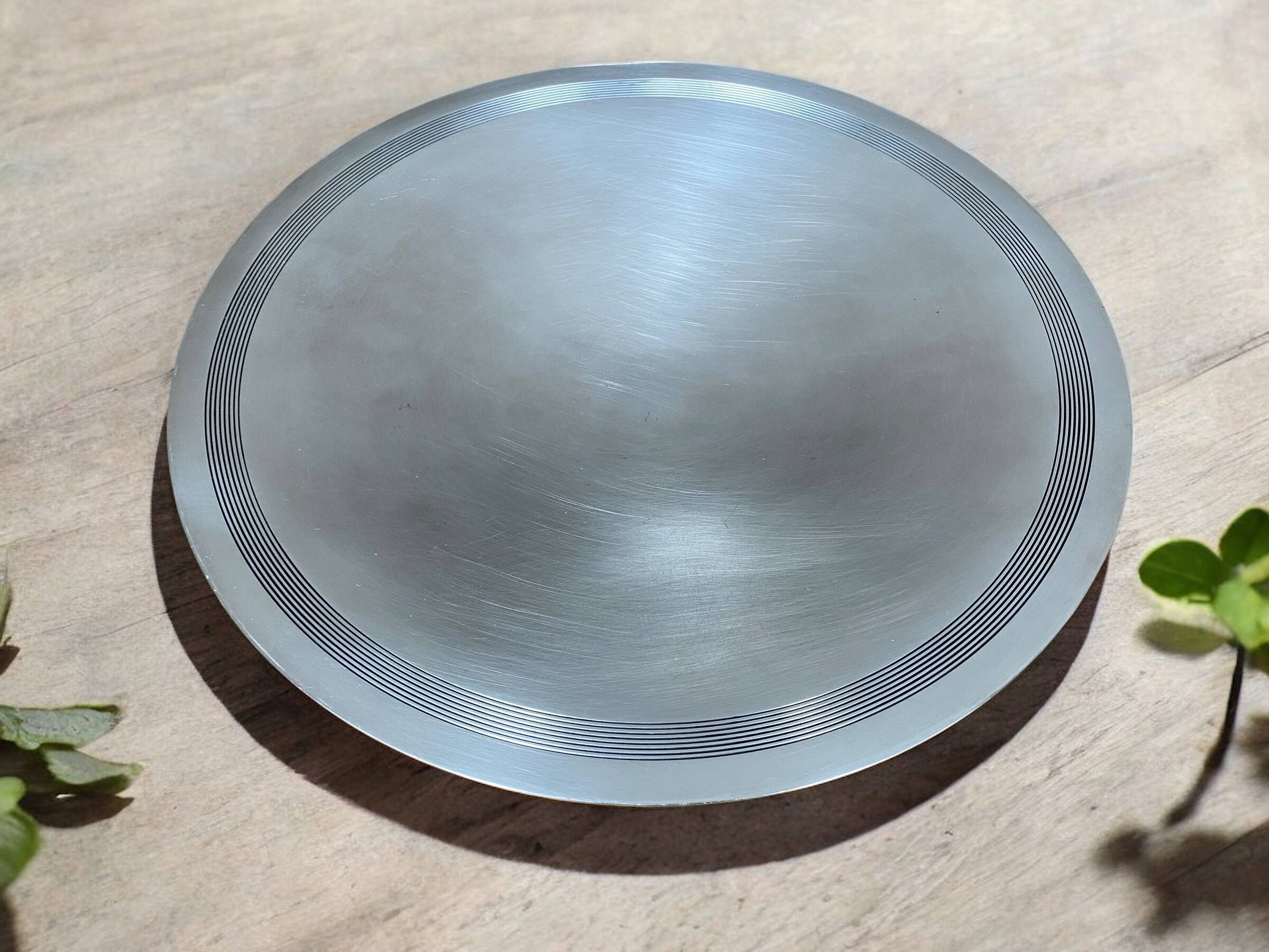 Large silver-plated metal bowl/centerpiece by Christofle, Art Deco style - 33 cm