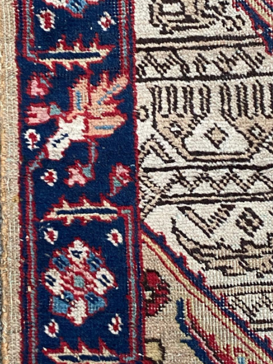 Antique Tabriz carpet 126x76cm