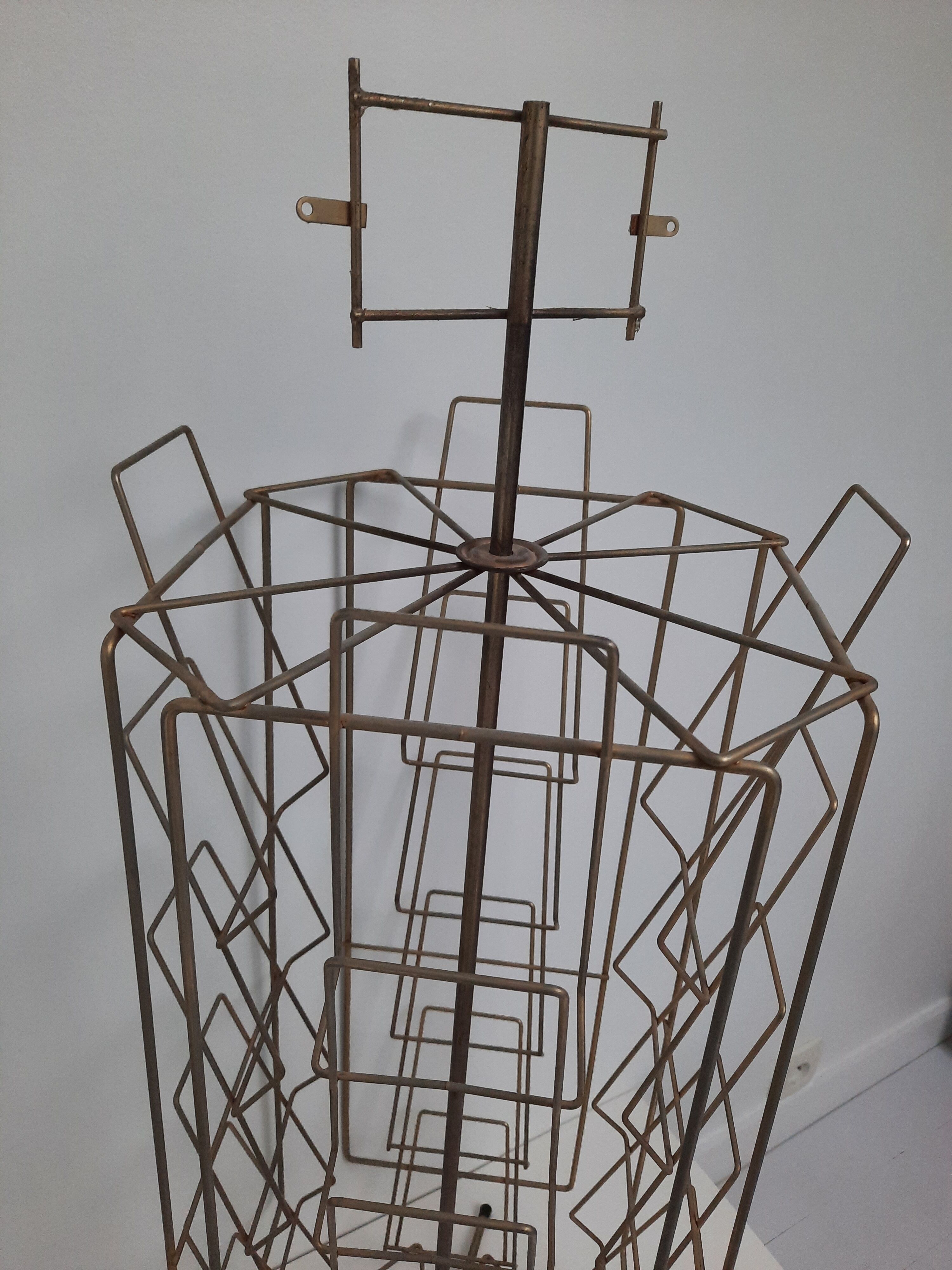 Vintage metal turnstile display