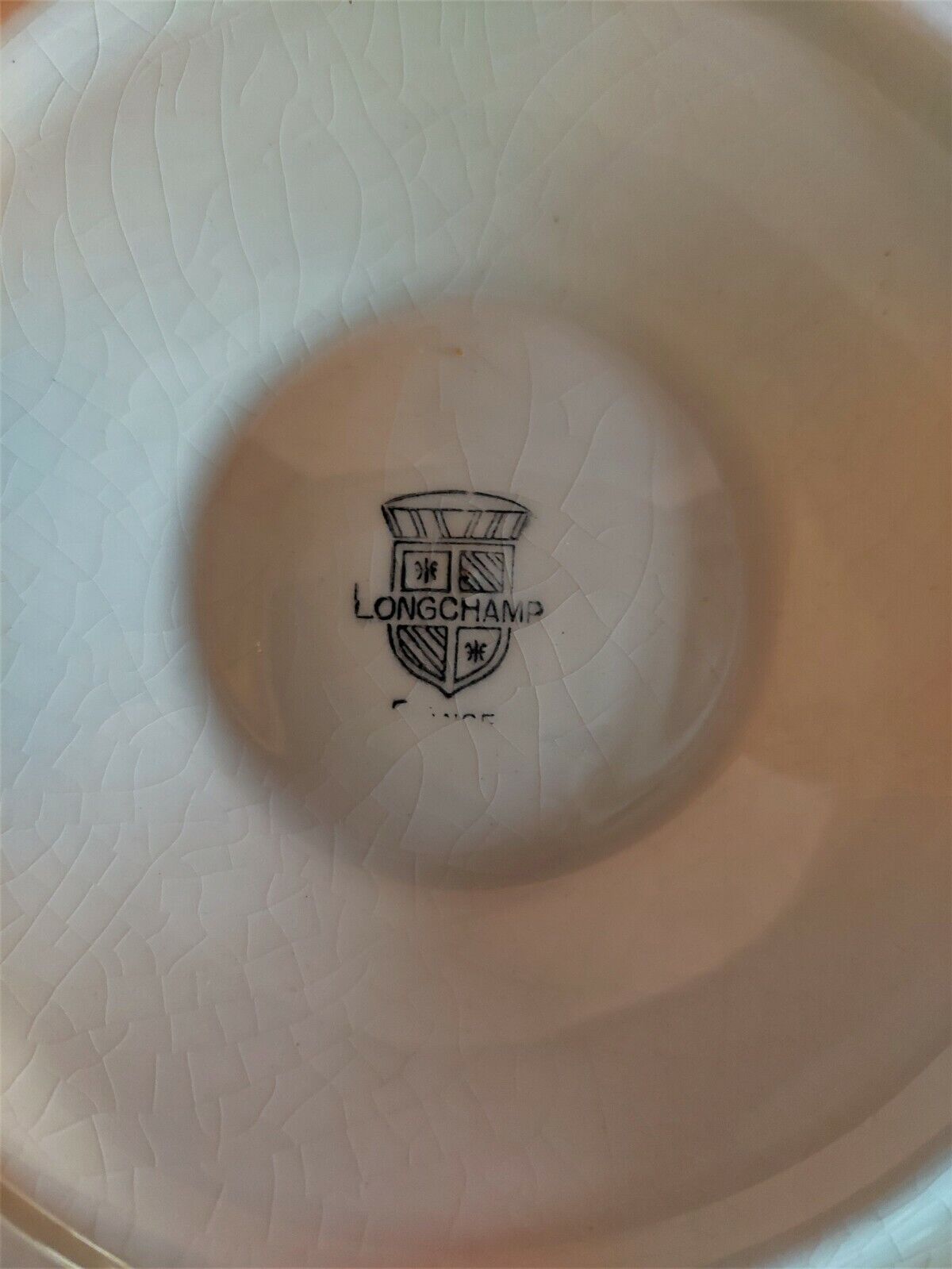 Longchamp white earthenware oyster plate