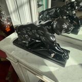 Pair of Art Deco lioness sculptures
