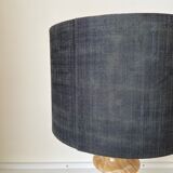 Stone and black cotton table lamp
