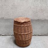 Vintage rattan wicker basket