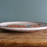 Vallauris handcrafted decorative wall plate with flower motif