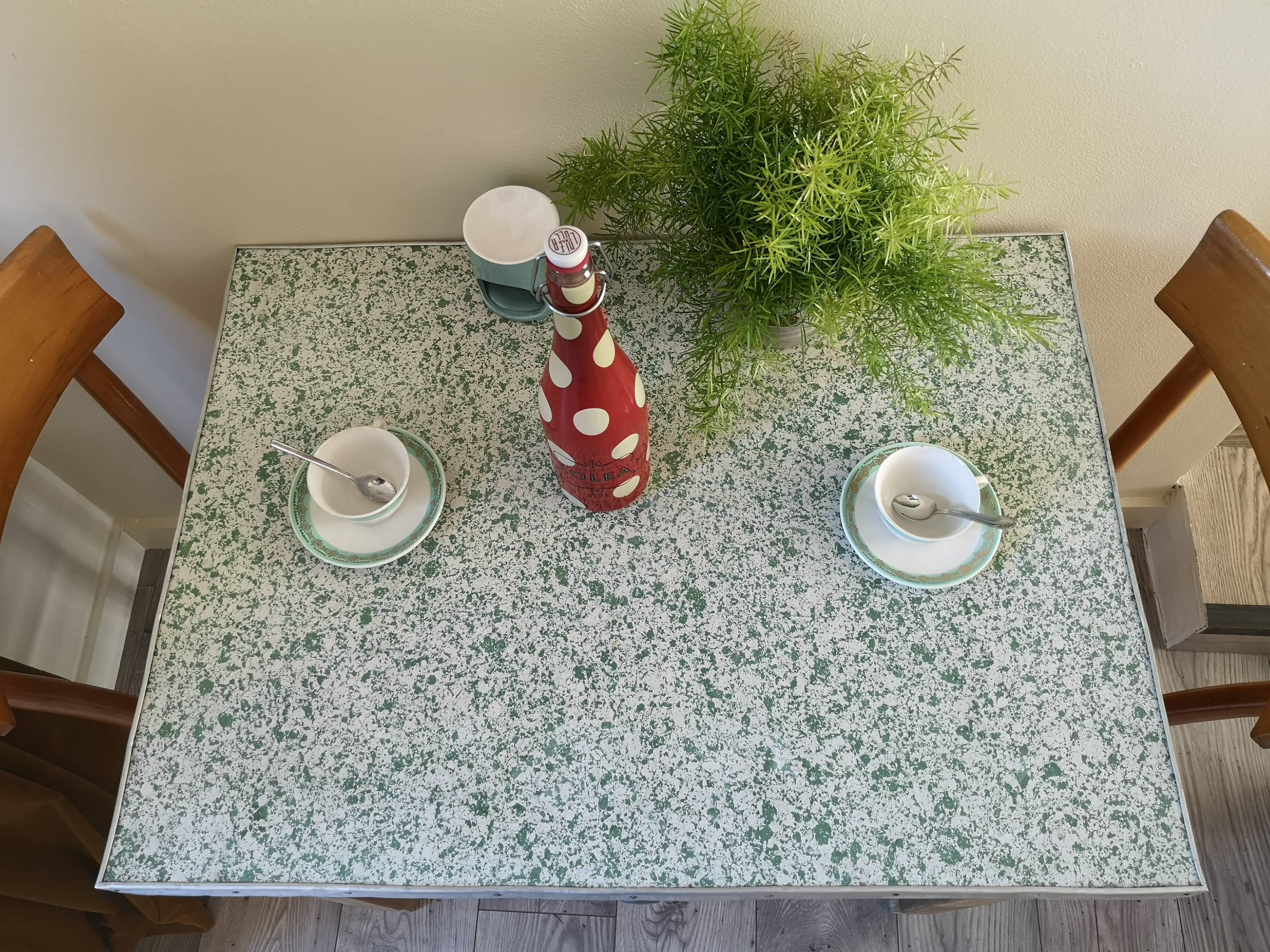 Vintage oak farm table 50s