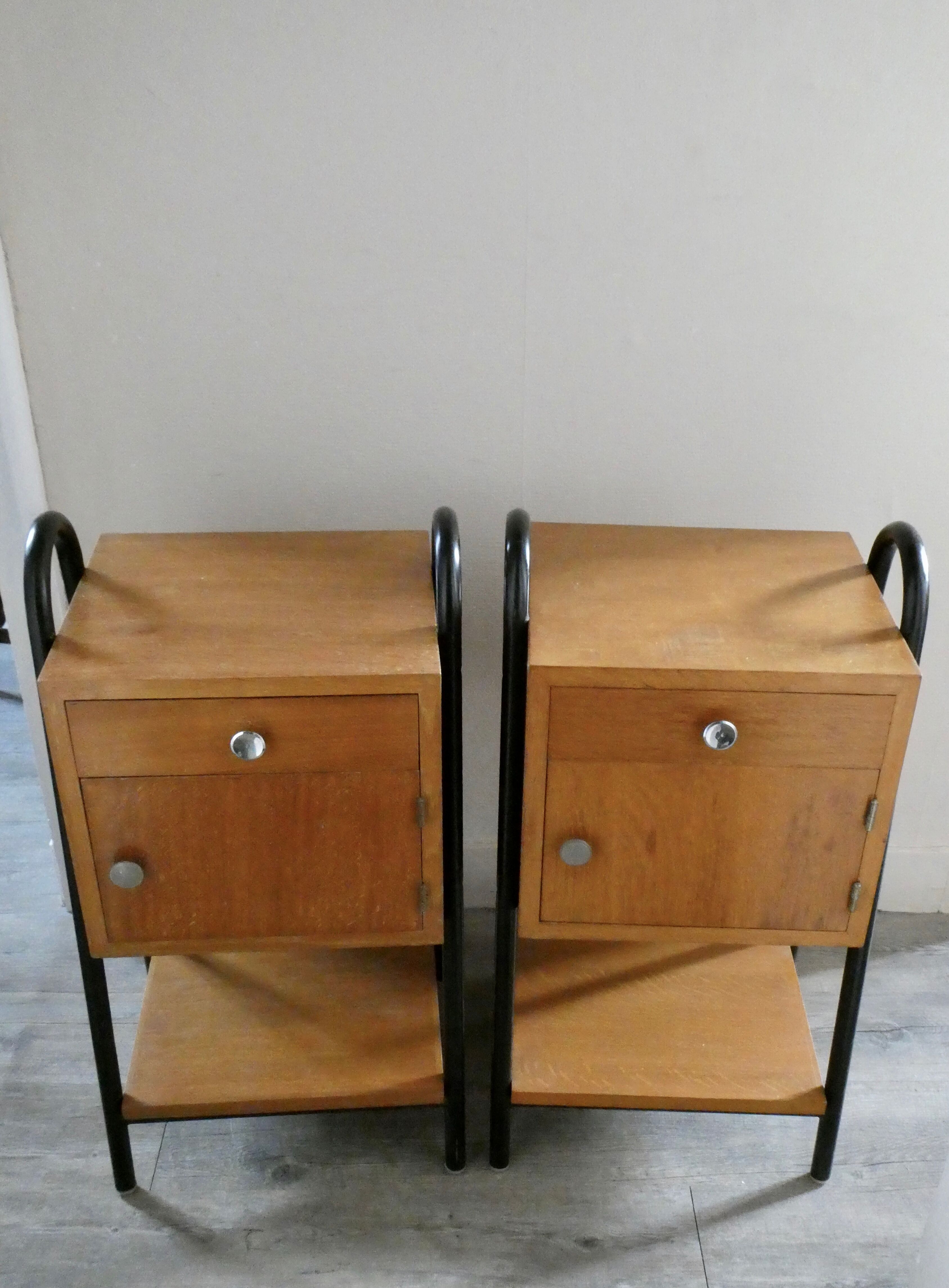 Pair of boarding bedsides 1950s