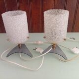 Set of 2 Perspex and Plexiglass lamps from the 1950s.
