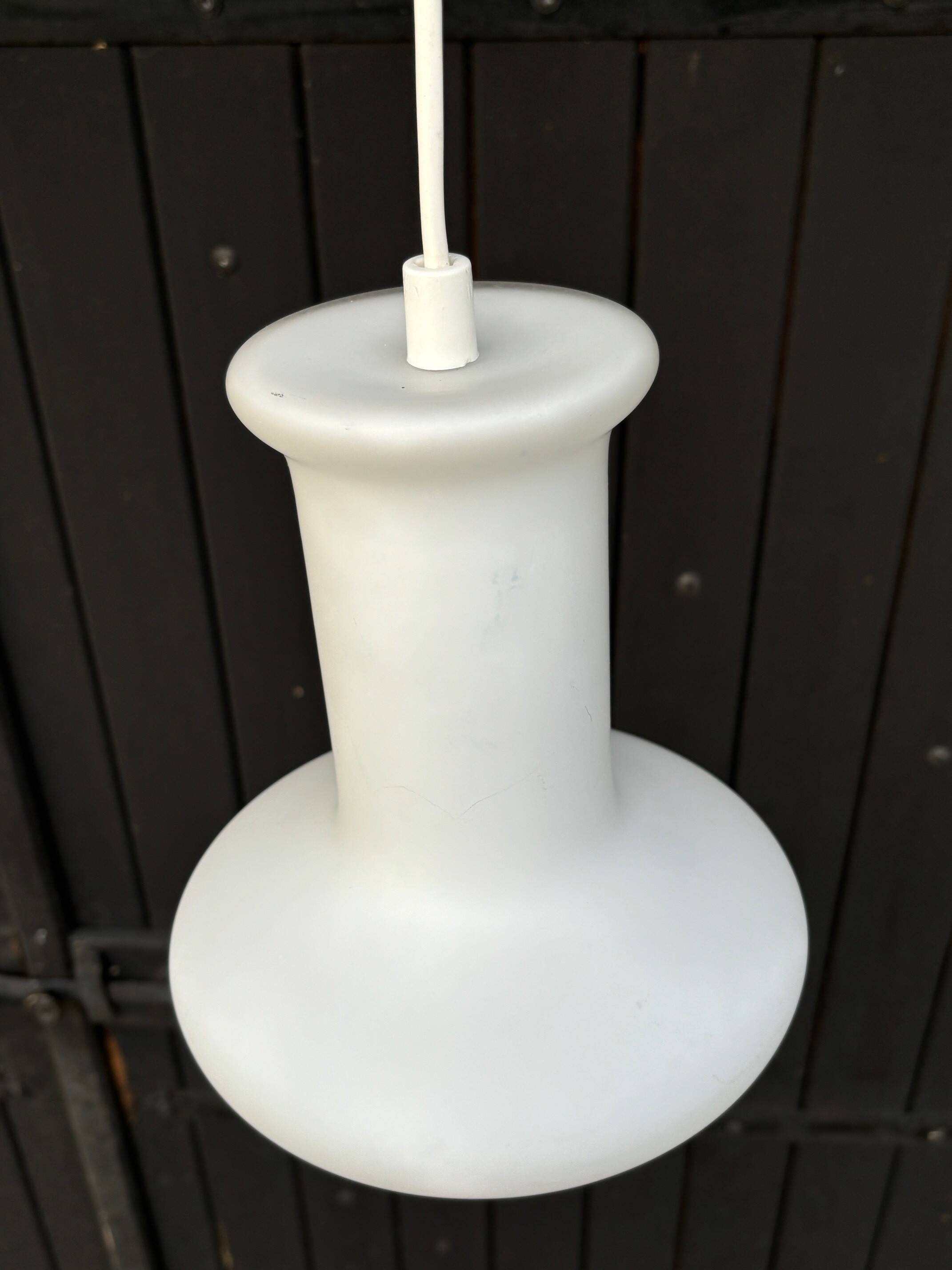 opaline pendant light - suede from the 70s