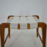 1940s, Jan Vanek Sculptural Oak Stool or Ottoman, Czechoslovakia