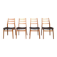 Set of 4 Casala chairs, vintage Scandinavian design seats.