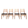 Set of 4 Casala chairs, vintage Scandinavian design seats.