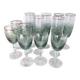 6 wine glasses and 6 crystal champagne flutes