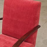 H410 Type C Powder Pink Armchair by Jindrich Halabala for Thonet 1930